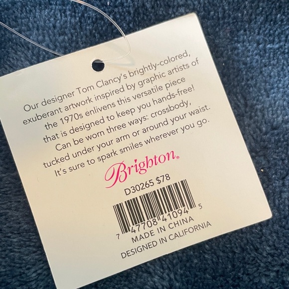 Brighton Graffiti Love Crossbody Bag - White, Pink, Yellow, Blue, Black NWT - Picture 6 of 6